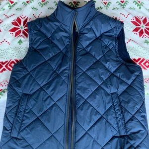 L brooks brothers navy quilted vest